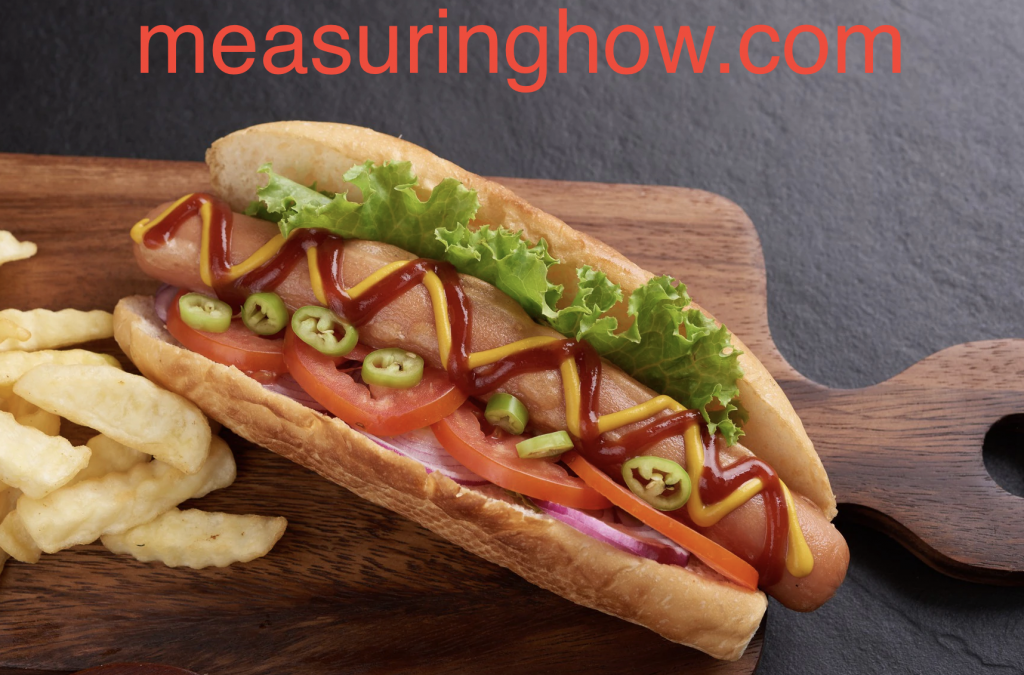 hot dog is 6 inches long