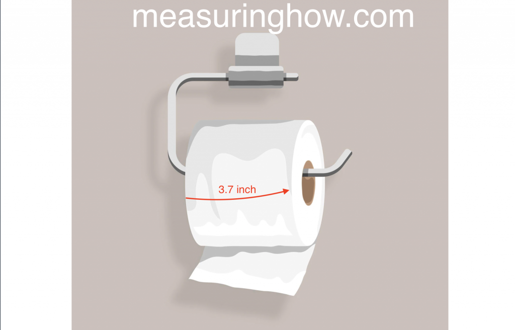 The Toilet Paper Roll length is 3.7 inches