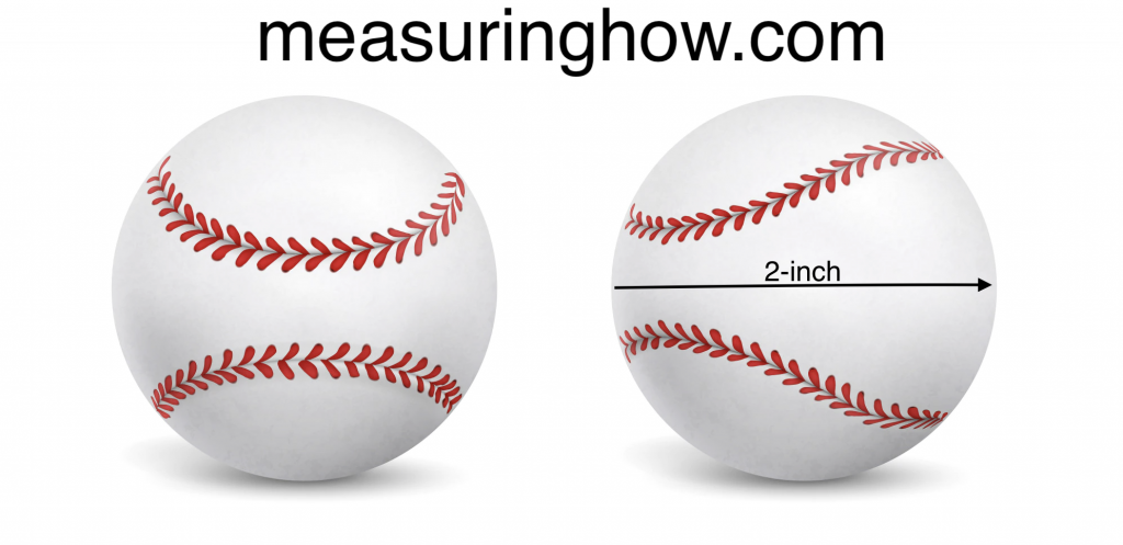 diameter of baseball is 2 inch