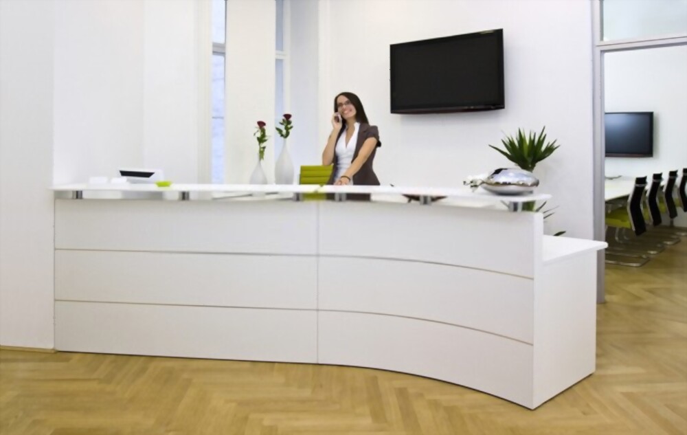 reception desk dimensions