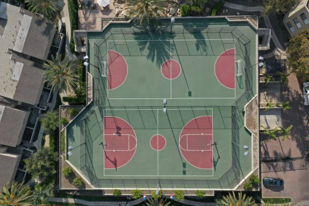 2 basketball courts
